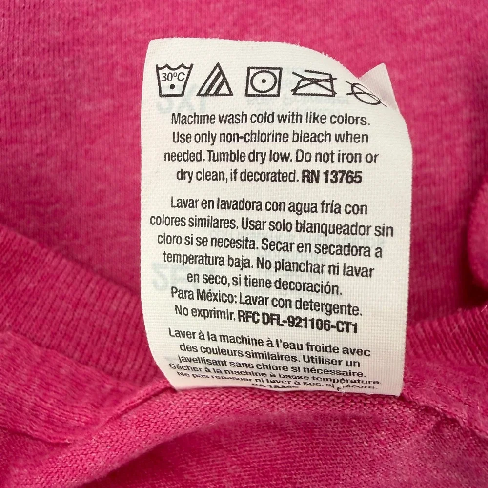 Fruit‎ of the Loom Nashville Music City USA Guitar T-Shirt Pink 2XL Souvenir Tee